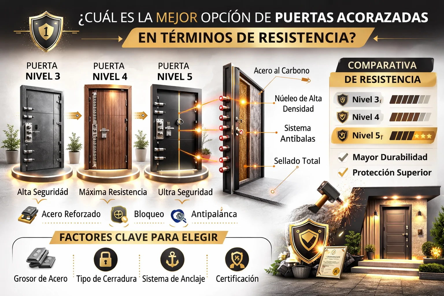 Cual es la mejor opcion de puertas acorazadas terminos de resistencia - &iquest;Cu&aacute;l es la mejor opci&oacute;n de puertas acorazadas en t&eacute;rminos de resistencia?