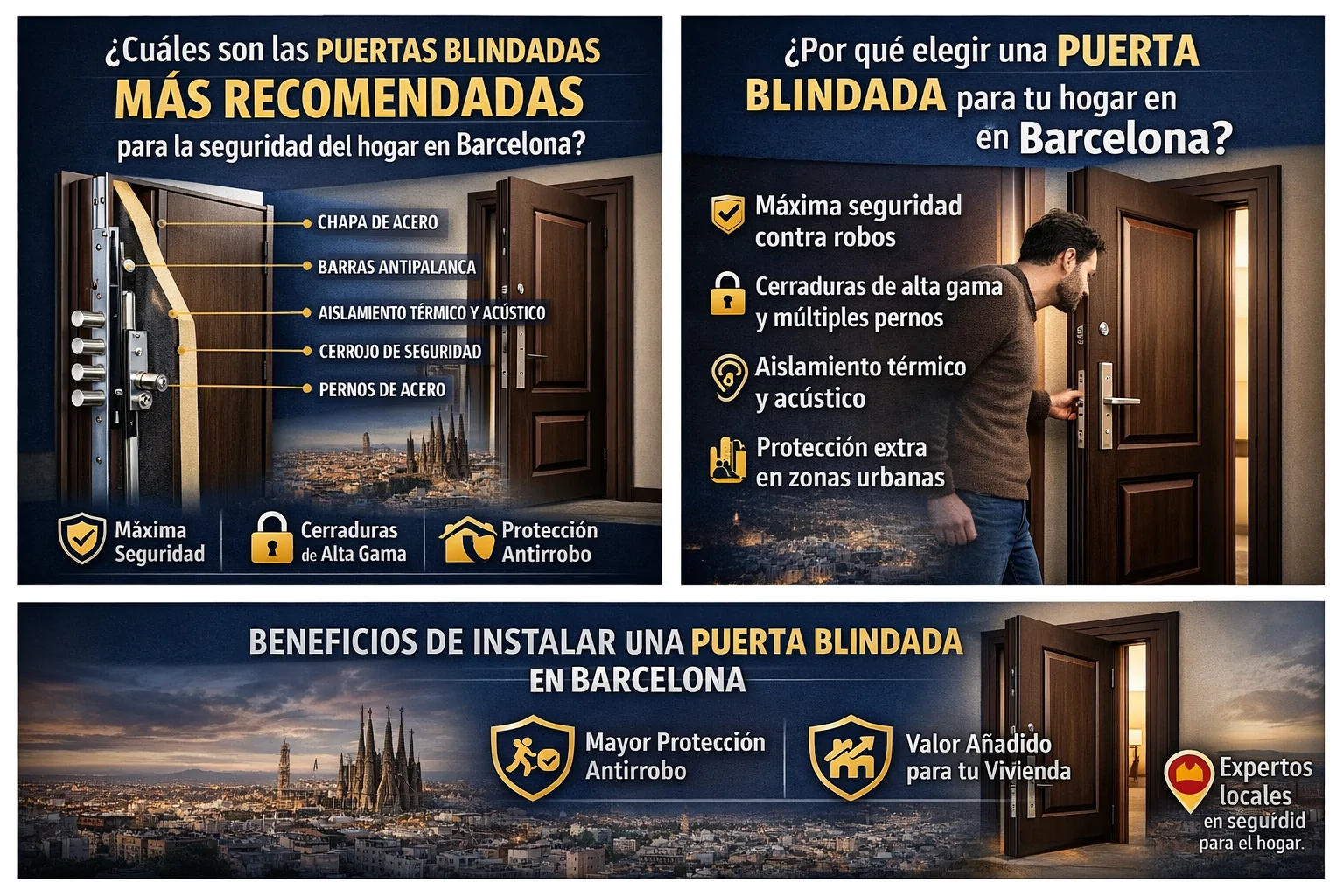 Cuales son las puertas blindadas mas recomendadas para la seguridad del hogar Barcelona - &iquest;Cu&aacute;les son las puertas blindadas m&aacute;s recomendadas para la seguridad del hogar en Barcelona?