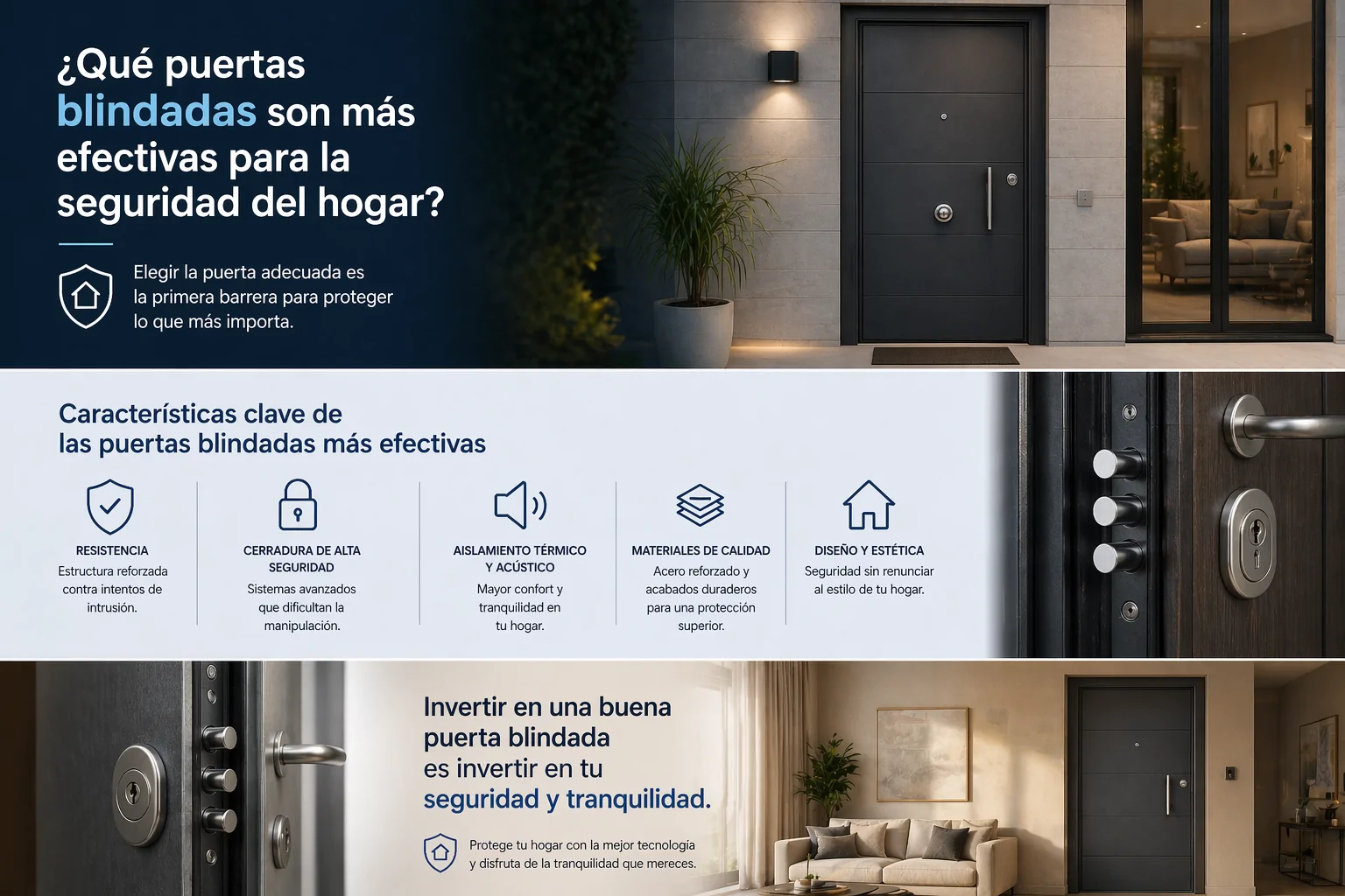Que puertas blindadas son mas efectivas para la seguridad del hogar - &iquest;Qu&eacute; puertas blindadas son m&aacute;s efectivas para la seguridad del hogar en Barcelona?